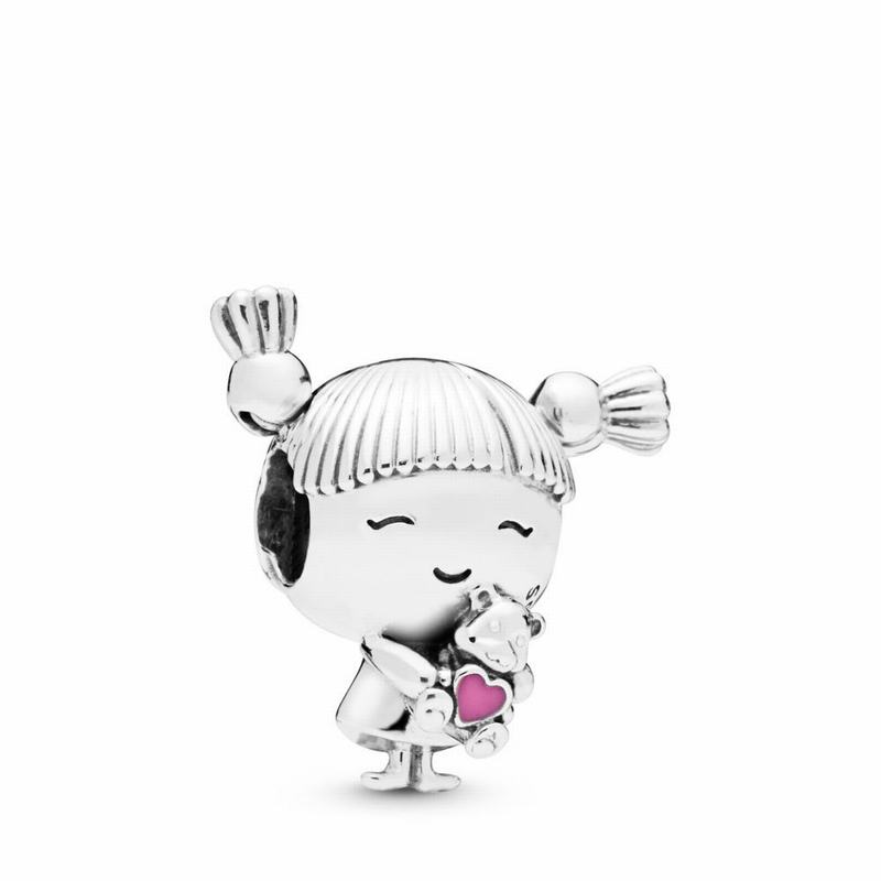 Pandora Girl with Pigtails Charm Silver Egypt XY7269401